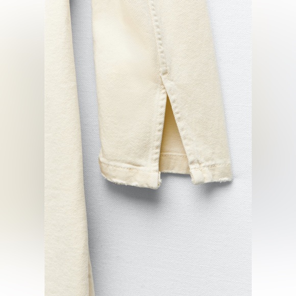 Zara BELTED COTTON TOPCOAT. Ecru. Size XS. New with Tags. - Picture 7 of 7